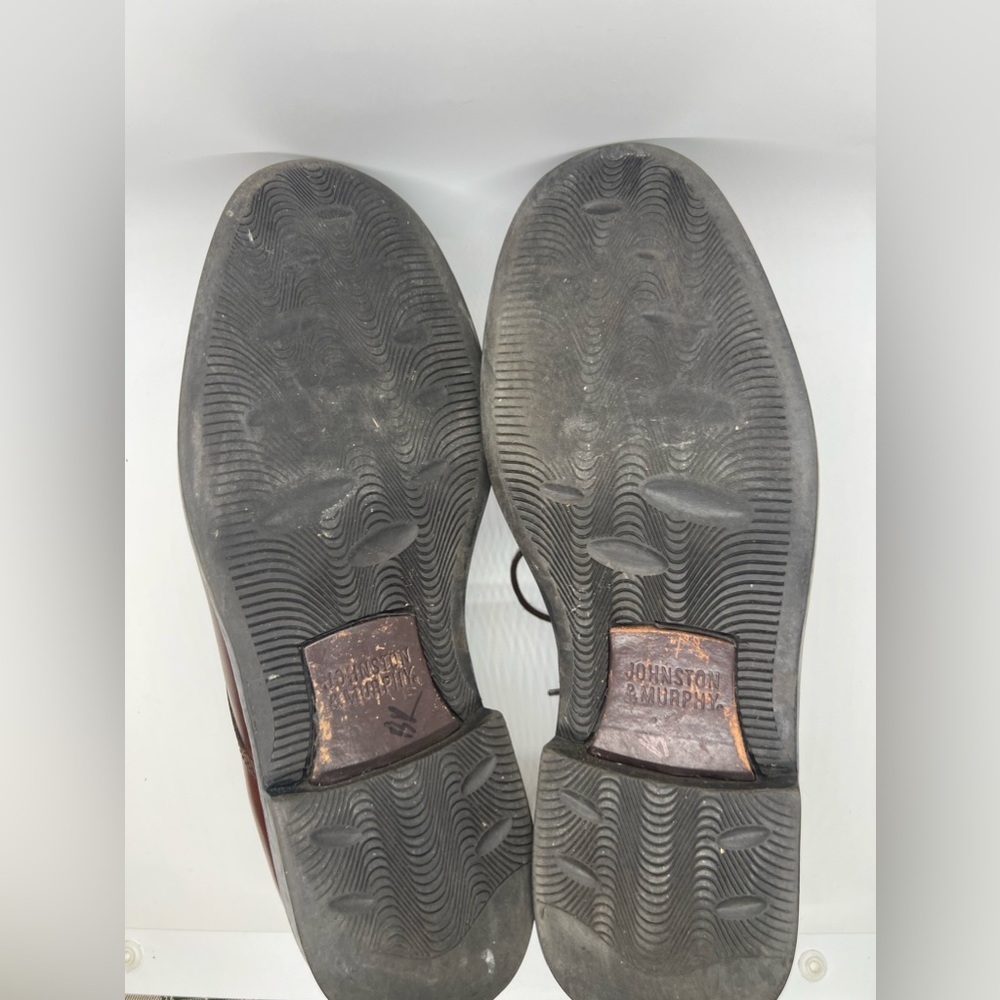Johnston and Murphy Brown Leather Dress Shoes Oxfords Lace Up Sz 9.5 Wide - Picture 7 of 8